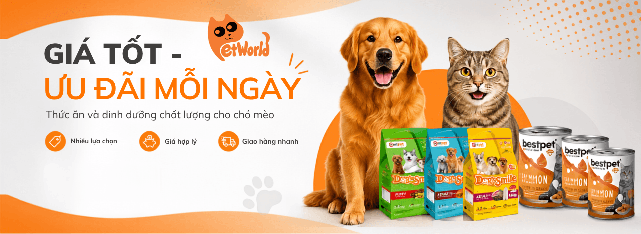 Ưu đãi thức ăn hạt dành cho thú cưng.